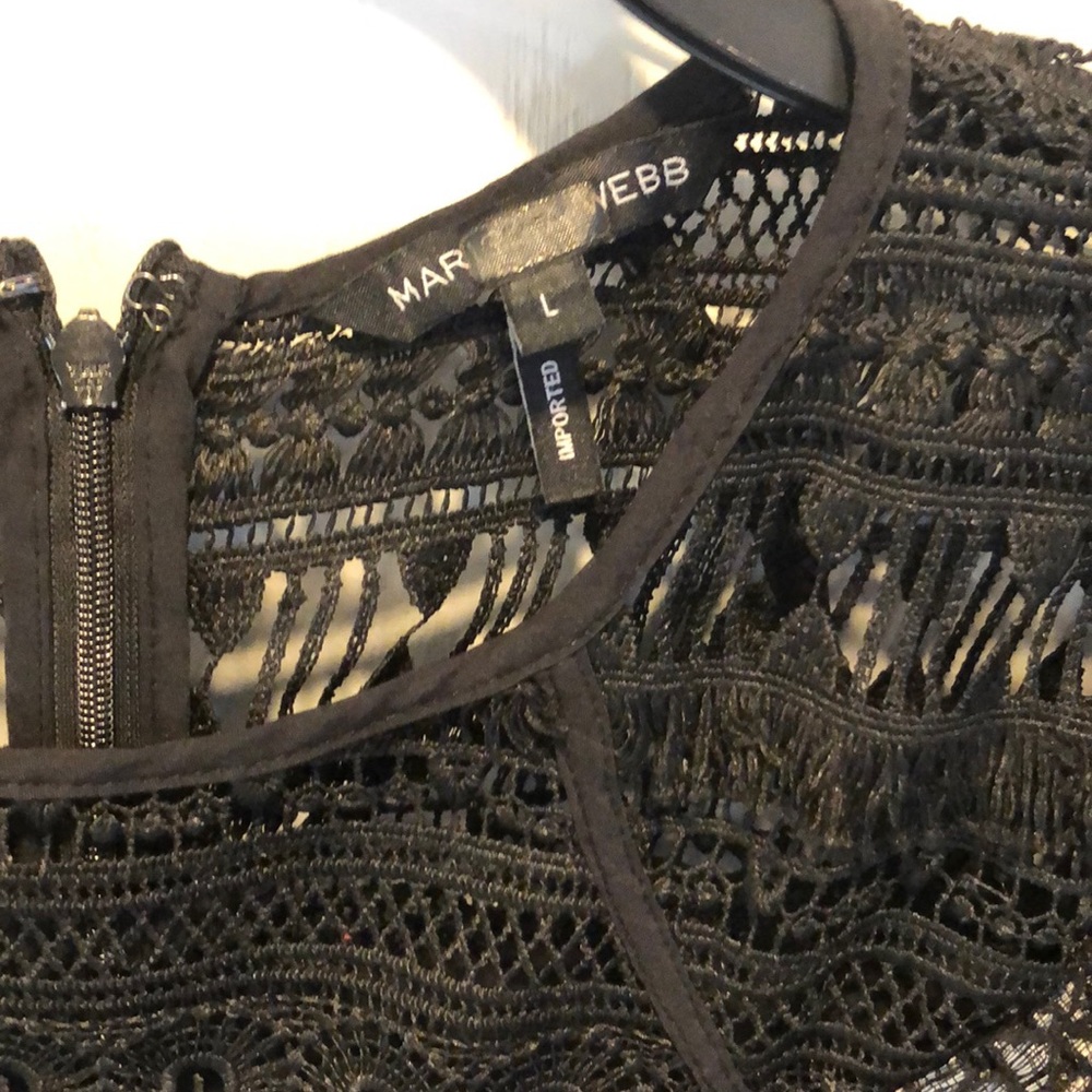 Marissa WEBB BLACK LACE TOP-L - Picture 8 of 8